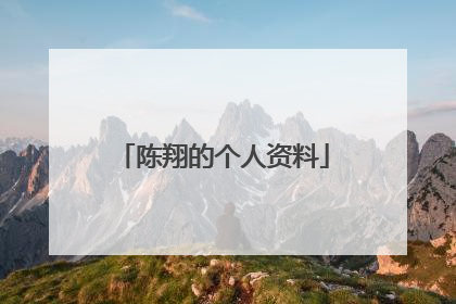 陈翔的个人资料