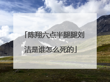 陈翔六点半腿腿刘洁是谁怎么死的