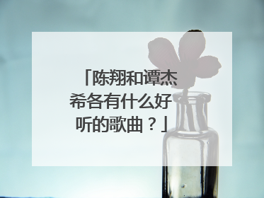 陈翔和谭杰希各有什么好听的歌曲?