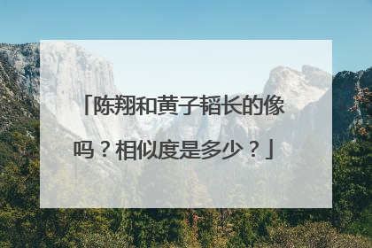 陈翔和黄子韬长的像吗？相似度是多少？