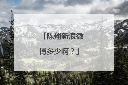 陈翔新浪微博多少啊?