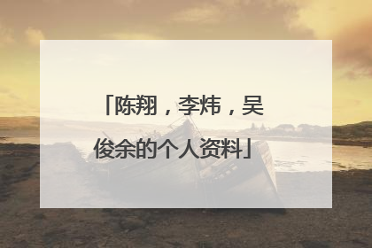 陈翔，李炜，吴俊余的个人资料