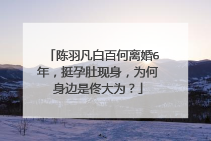 陈羽凡白百何离婚6年，挺孕肚现身，为何身边是佟大为？