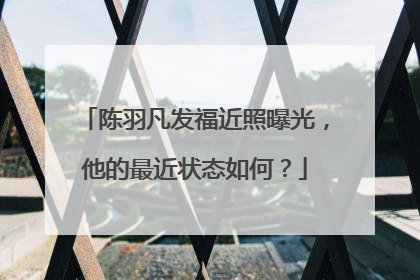 陈羽凡发福近照曝光，他的最近状态如何？
