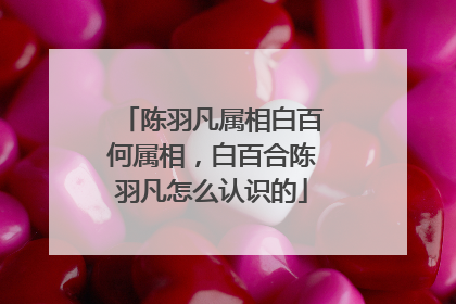 陈羽凡属相白百何属相，白百合陈羽凡怎么认识的