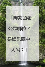 陈紫函老公是哪位？是娱乐圈中人吗？