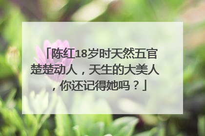 陈红18岁时天然五官楚楚动人，天生的大美人，你还记得她吗？