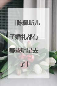 陈佩斯儿子婚礼都有哪些明星去了