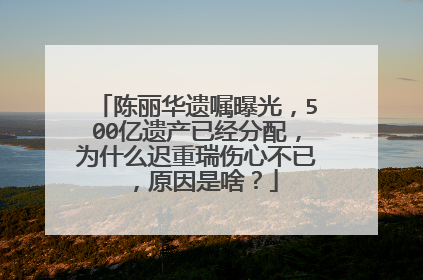 陈丽华遗嘱曝光,500亿遗产已经分配,为什么迟重瑞伤心不已,原因是啥?