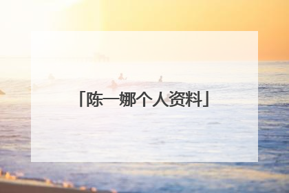 陈一娜个人资料