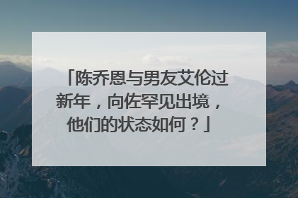 陈乔恩与男友艾伦过新年，向佐罕见出境，他们的状态如何？