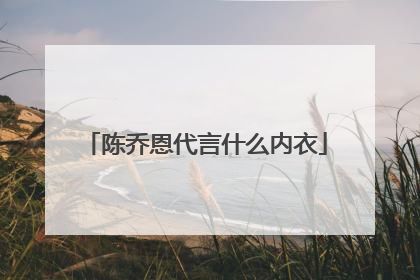 陈乔恩代言什么内衣