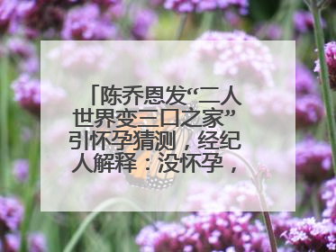 陈乔恩发“二人世界变三口之家”引怀孕猜测,经纪人解释:没怀孕,啥情况?