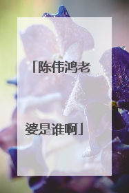 陈伟鸿老婆是谁啊