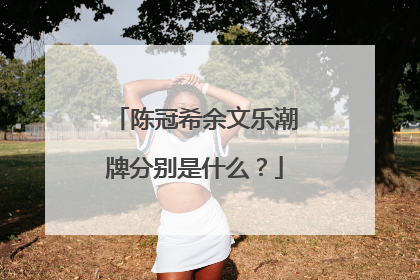 陈冠希余文乐潮牌分别是什么？