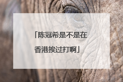 陈冠希是不是在香港挨过打啊