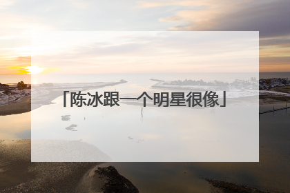 陈冰跟一个明星很像