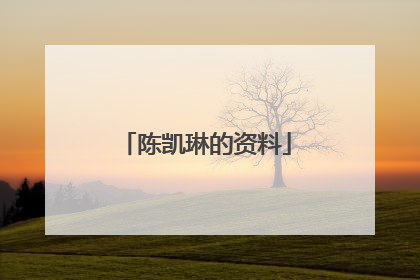 陈凯琳的资料
