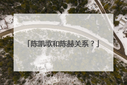 陈凯歌和陈赫关系？