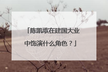 陈凯歌在建国大业中饰演什么角色?