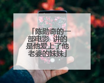 陈勋奇的一部电影 讲的是他爱上了他老婆的妹妹