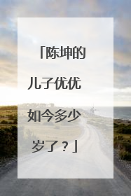 陈坤的儿子优优如今多少岁了？