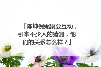 陈坤倪妮聚会互动,引来不少人的猜测,他们的关系怎么样?