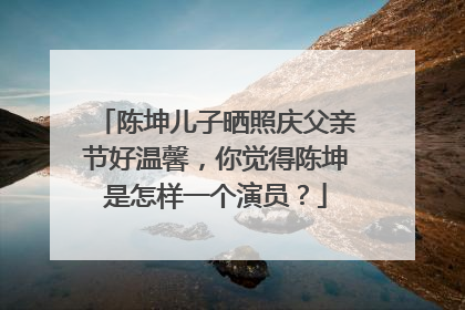 陈坤儿子晒照庆父亲节好温馨，你觉得陈坤是怎样一个演员？