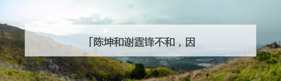 陈坤和谢霆锋不和，因为什么事情引发的？