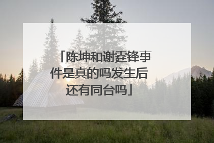 陈坤和谢霆锋事件是真的吗发生后还有同台吗