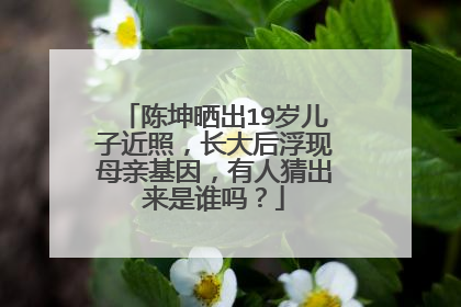 陈坤晒出19岁儿子近照，长大后浮现母亲基因，有人猜出来是谁吗？