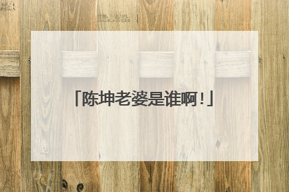 陈坤老婆是谁啊!