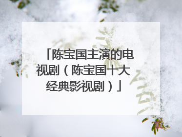 陈宝国主演的电视剧（陈宝国十大经典影视剧）
