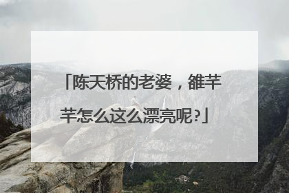 陈天桥的老婆，雒芊芊怎么这么漂亮呢?