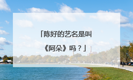 陈好的艺名是叫《阿朵》吗?