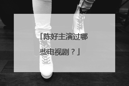 陈好主演过哪些电视剧?