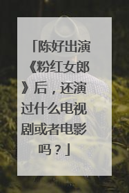 陈好出演《粉红女郎》后，还演过什么电视剧或者电影吗？