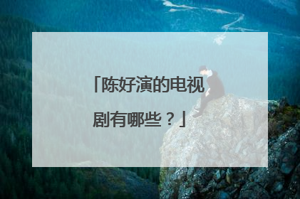 陈好演的电视剧有哪些？
