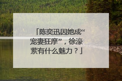 陈奕迅因她成“宠妻狂摩”，徐濠萦有什么魅力？