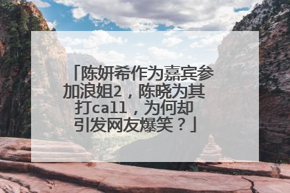 陈妍希作为嘉宾参加浪姐2,陈晓为其打call,为何却引发网友爆笑?