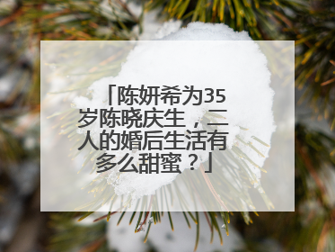 陈妍希为35岁陈晓庆生,二人的婚后生活有多么甜蜜?