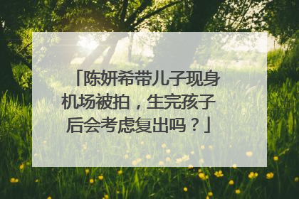 陈妍希带儿子现身机场被拍,生完孩子后会考虑复出吗?
