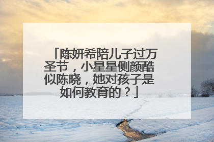 陈妍希陪儿子过万圣节，小星星侧颜酷似陈晓，她对孩子是如何教育的？