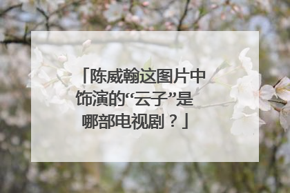 陈威翰这图片中饰演的“云子”是哪部电视剧？