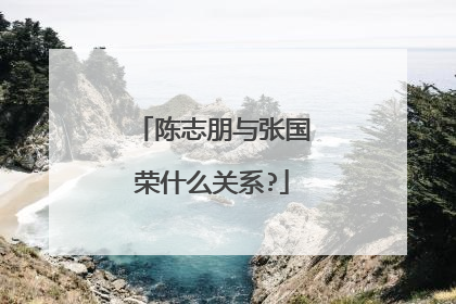 陈志朋与张国荣什么关系?