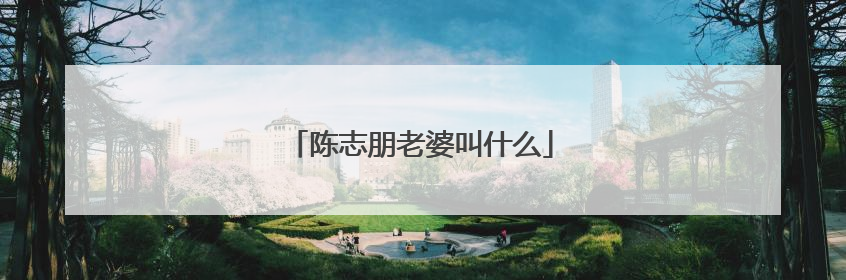 陈志朋老婆叫什么