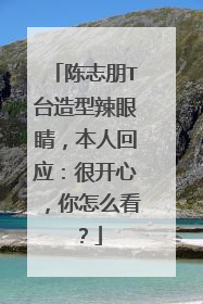 陈志朋T台造型辣眼睛,本人回应:很开心,你怎么看?