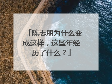 陈志朋为什么变成这样，这些年经历了什么？