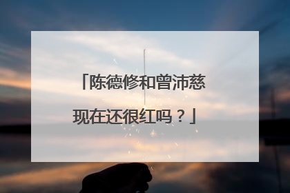 陈德修和曾沛慈现在还很红吗?