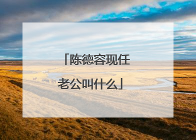 陈德容现任老公叫什么